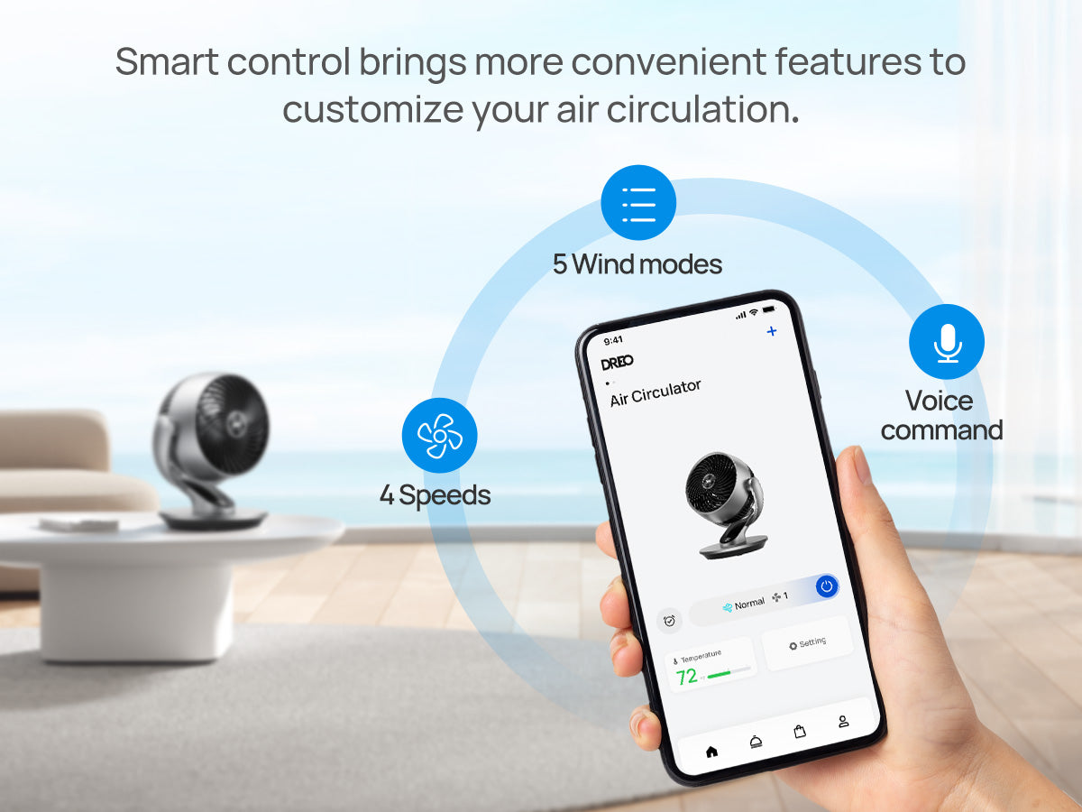 Smart control brings more convenient features to customize your air circulation.