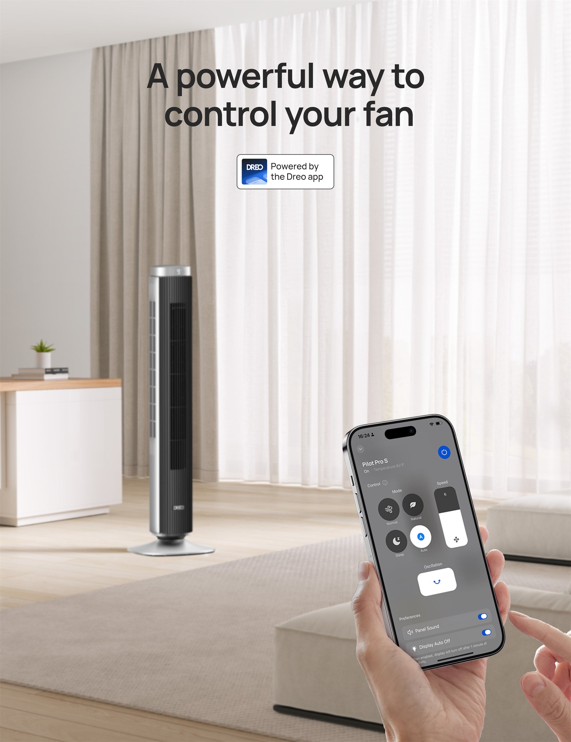 Smart Tower Fan Pilot Pro S