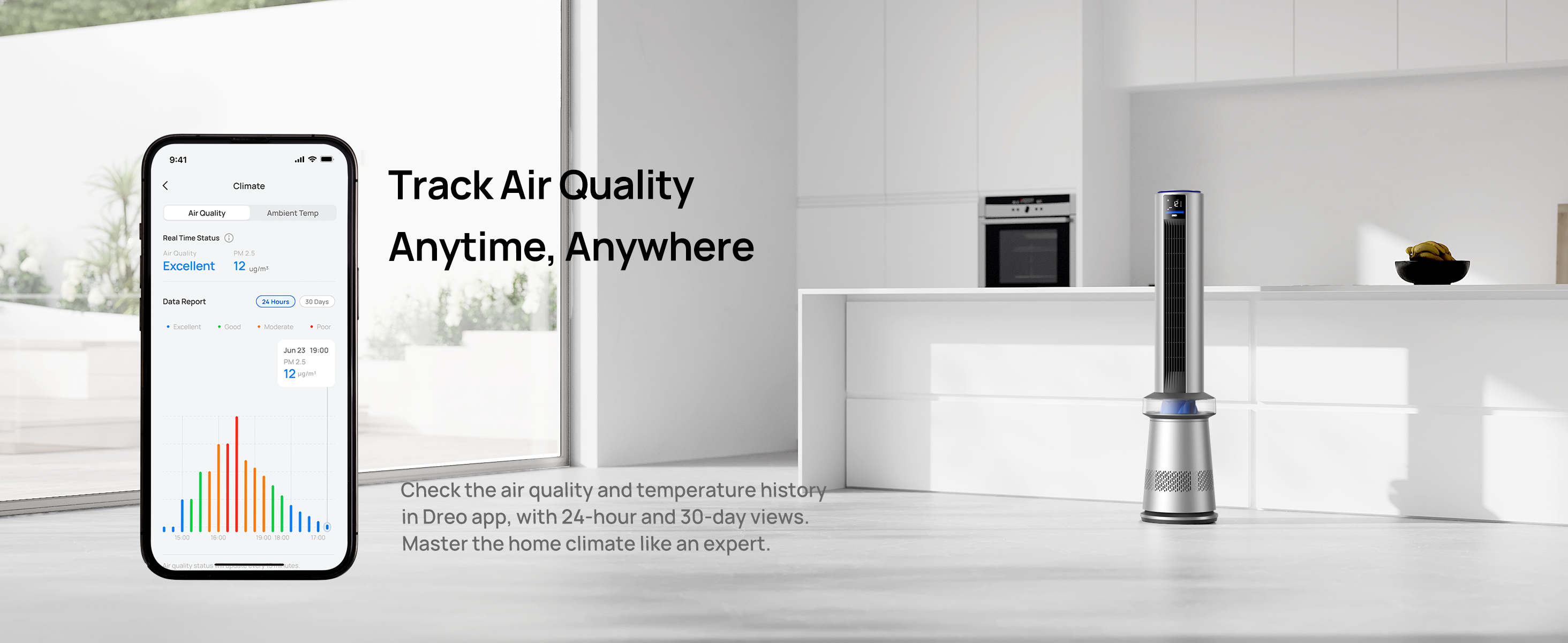 Track Air Quality Anytime